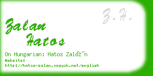 zalan hatos business card